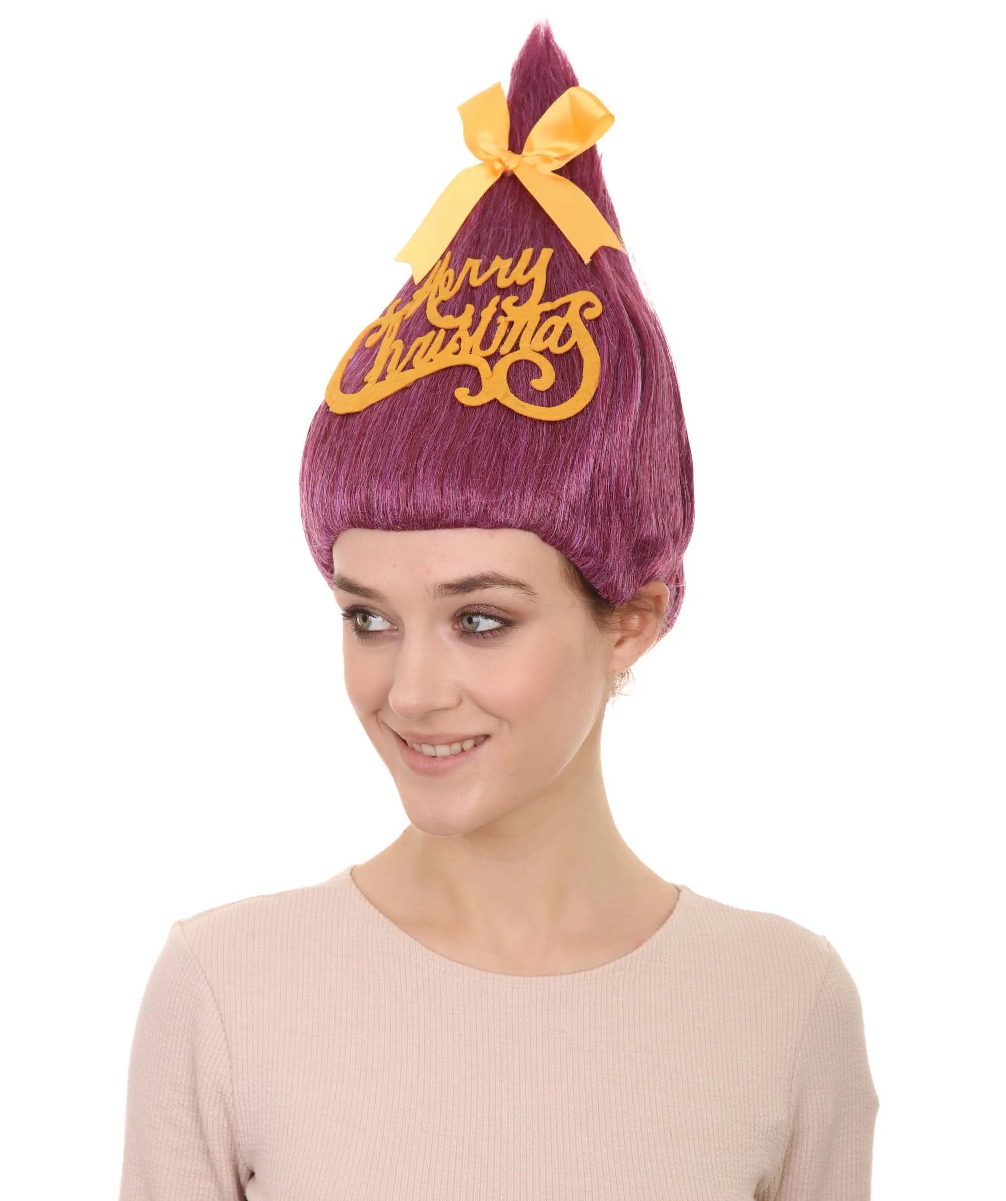 Purple Christmas Tree Unisex Wig | Merry Christmas Wig | Premium Breathable Capless Cap