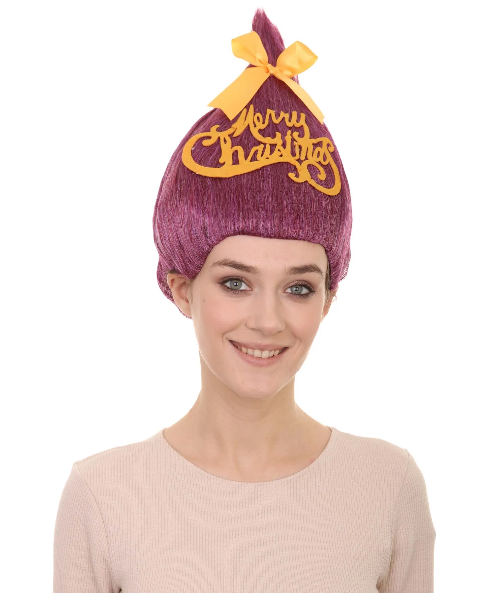 Purple Christmas Tree Unisex Wig | Merry Christmas Wig | Premium Breathable Capless Cap