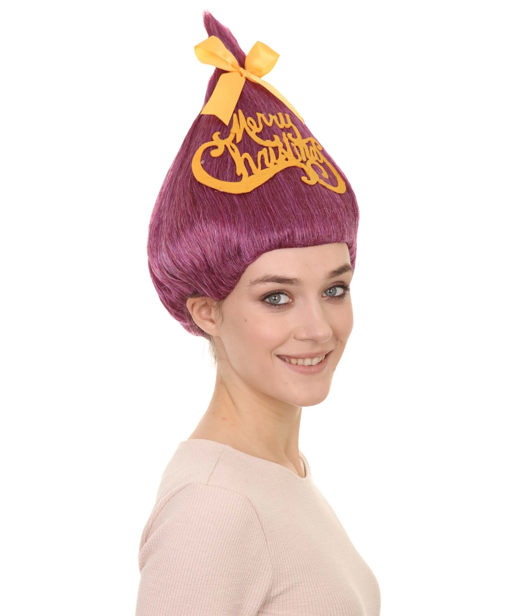 Purple Christmas Tree Unisex Wig | Merry Christmas Wig | Premium Breathable Capless Cap