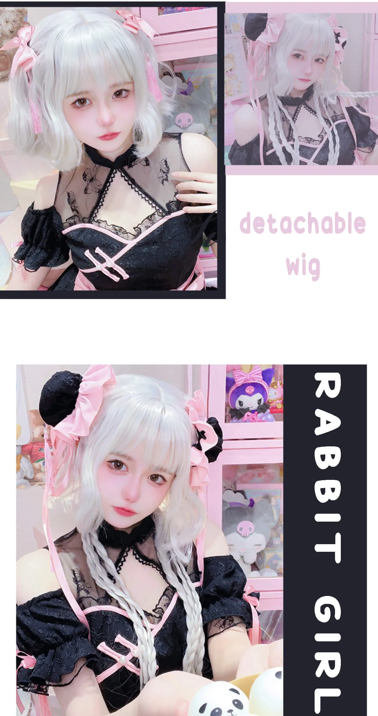 Rabbit Girl Detachable Jellyfish Wig