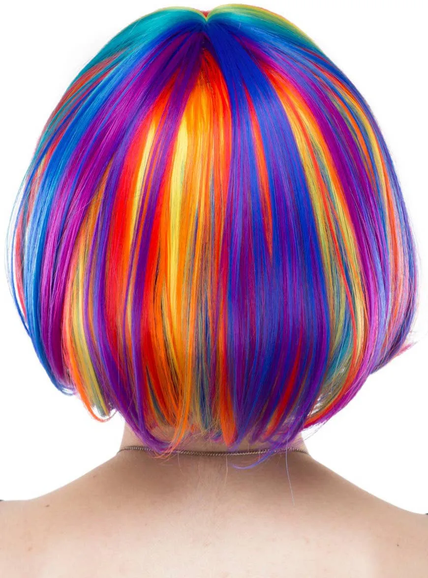 Rainbow Rock Womens Heat Resistant Bob Fashion Wig