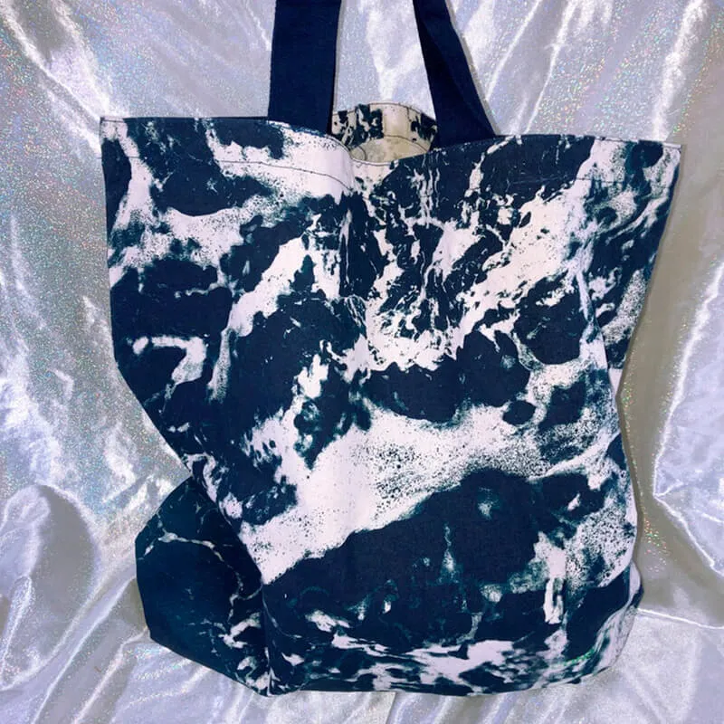 Sea Punk Ocean Waves Tote Bag Homuha Style