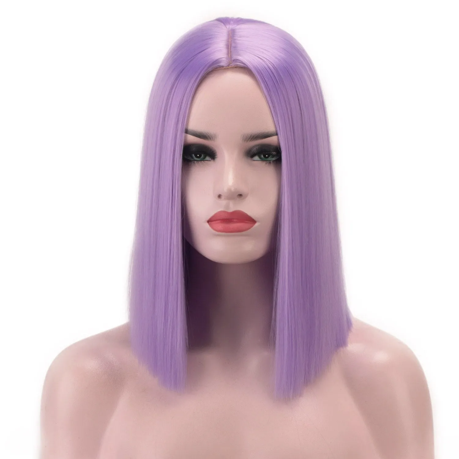 Short Bob Wig With Bangs for Women Synthetic Bob Wigs Black Pink Purple Wig Cosplay Wig Heat Resistant Hair