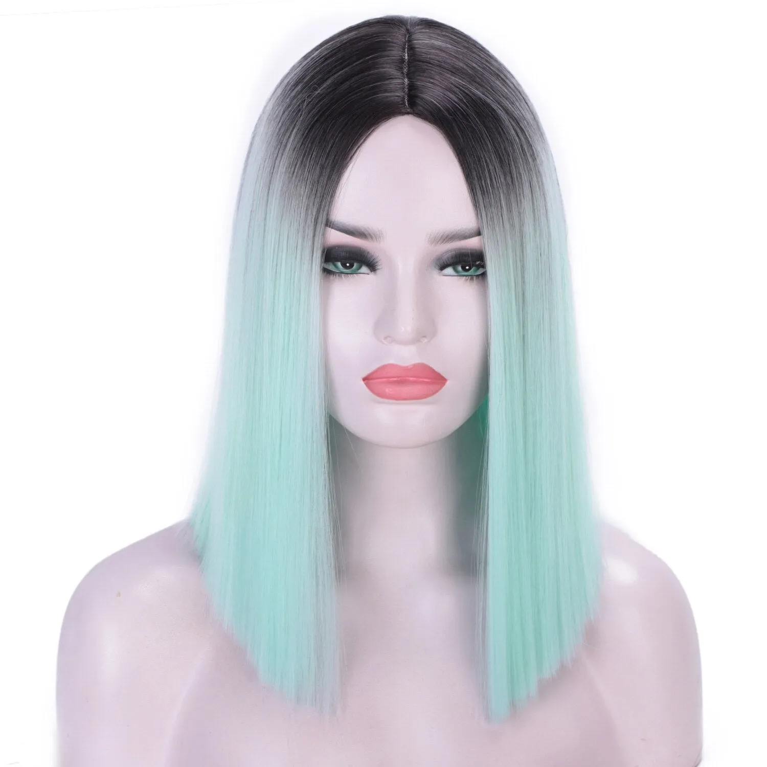 Short Bob Wig With Bangs for Women Synthetic Bob Wigs Black Pink Purple Wig Cosplay Wig Heat Resistant Hair