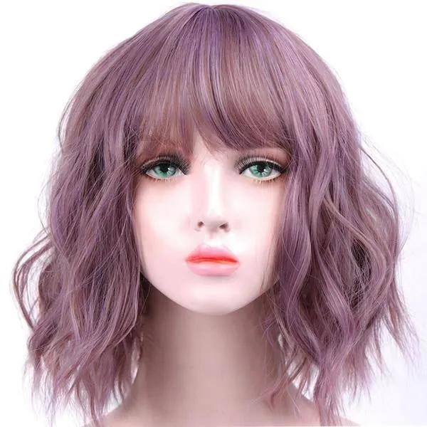 Short Wavy Pastel Wig