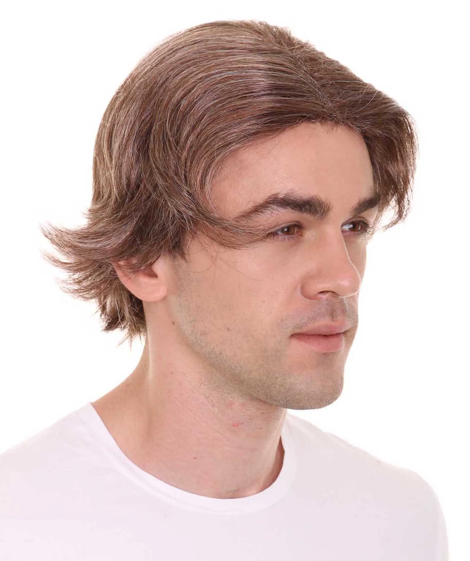 Stars Movie Mens Brown Wig | TV/Movie Wigs | Premium Breathable Capless Cap