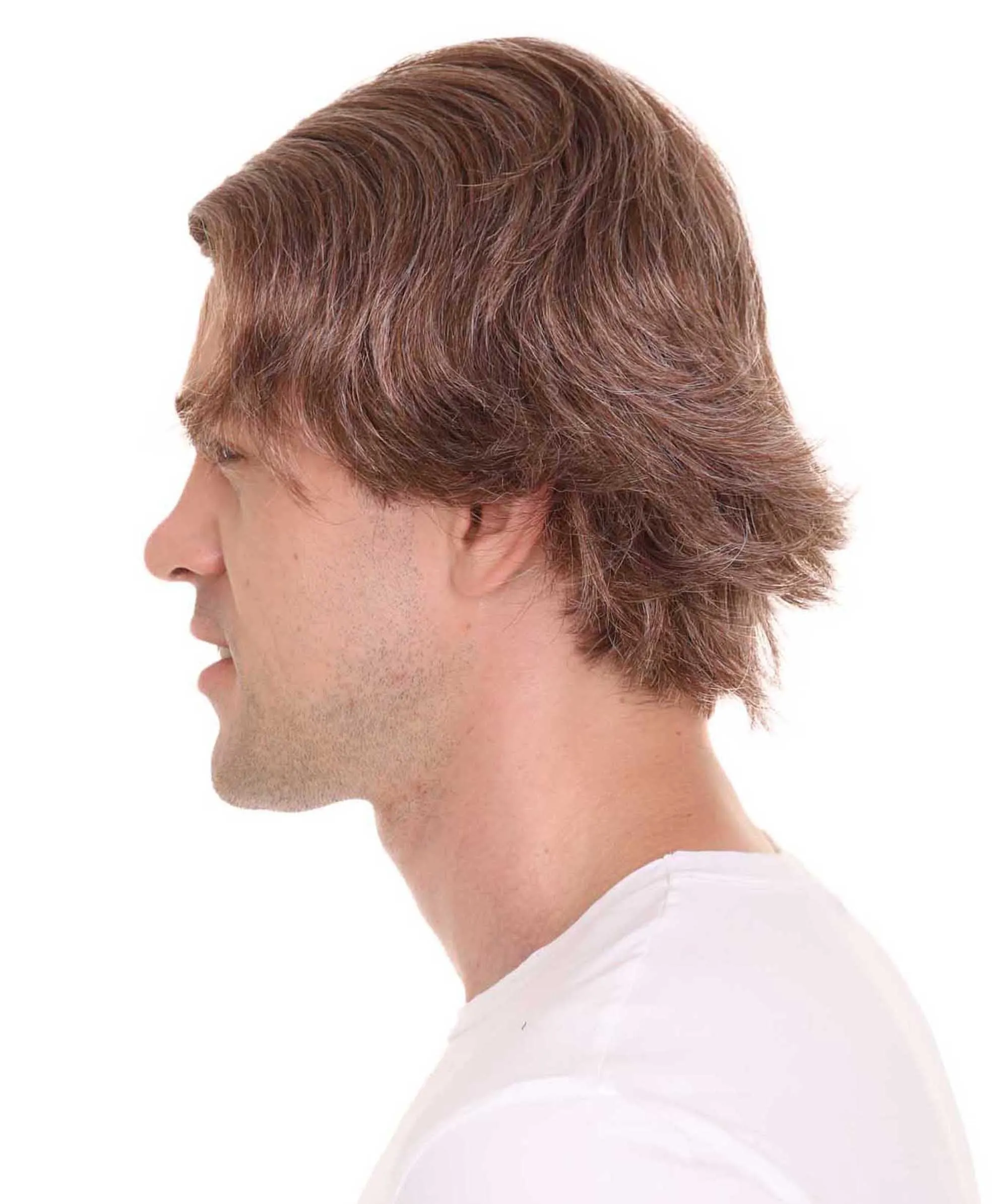 Stars Movie Mens Brown Wig | TV/Movie Wigs | Premium Breathable Capless Cap
