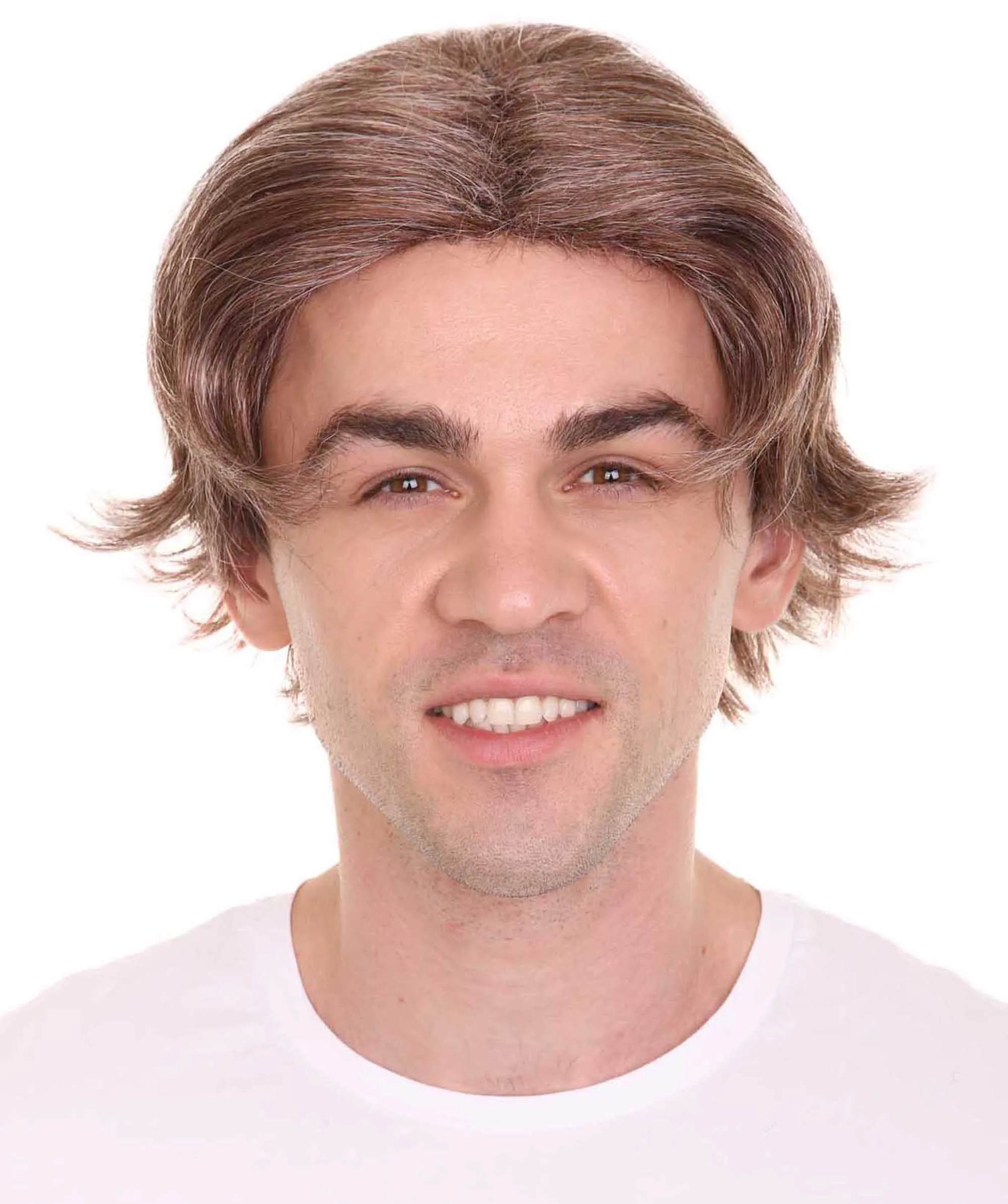 Stars Movie Mens Brown Wig | TV/Movie Wigs | Premium Breathable Capless Cap