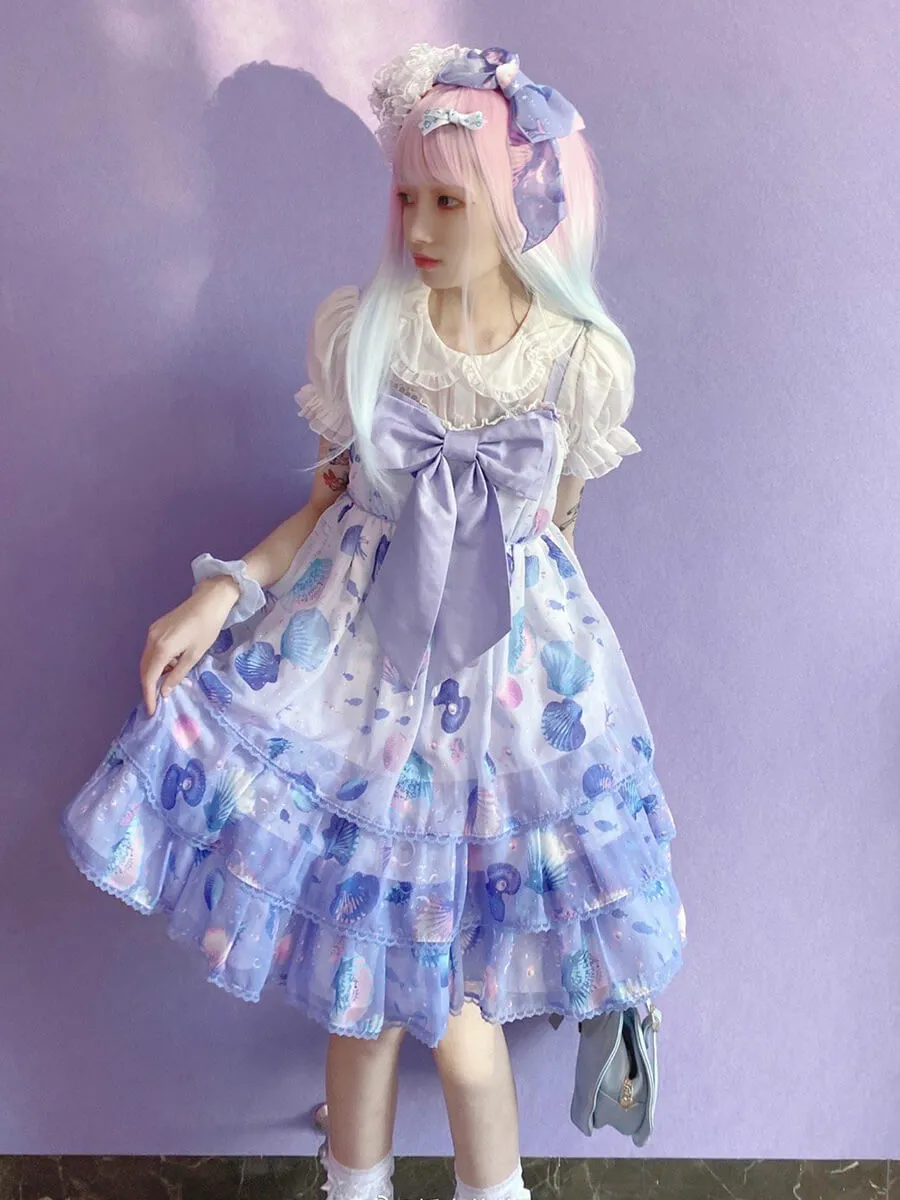 Sweet Macaron Pink Blue Gradient Straight Wig