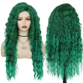 Synthetic Hair Long Curly Wavy Wigs for White Women Blonde Carnival Wig Natural Wave Cosplay Princess Halloween Costume Wig 26"