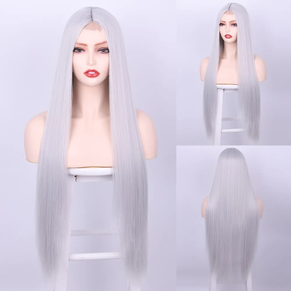 Synthetic Wig Long Straight Wig  Cosplay Wig Orange Ginger Color Heat Resistant Wigs For Women