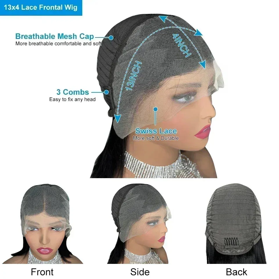 TEEK - Highlight Body Wave Short Bob Human Lace Frontal Wig