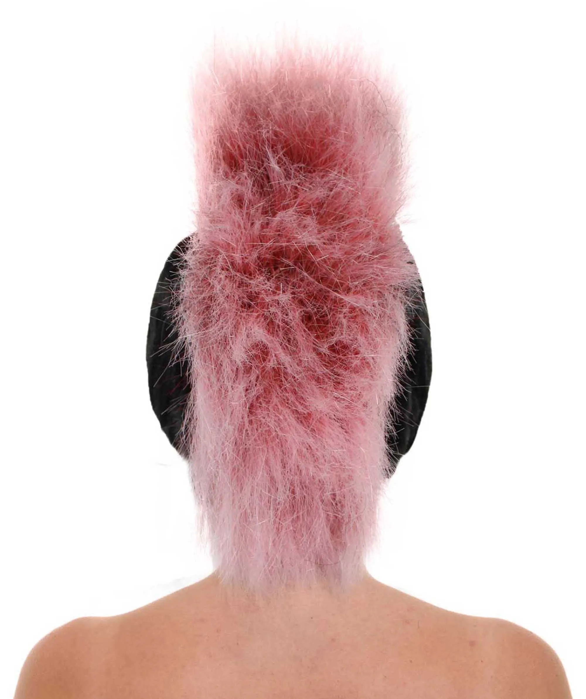 Troll Mohawk | Rock Star Full Pink Mohawk Wig | Premium Halloween Wig