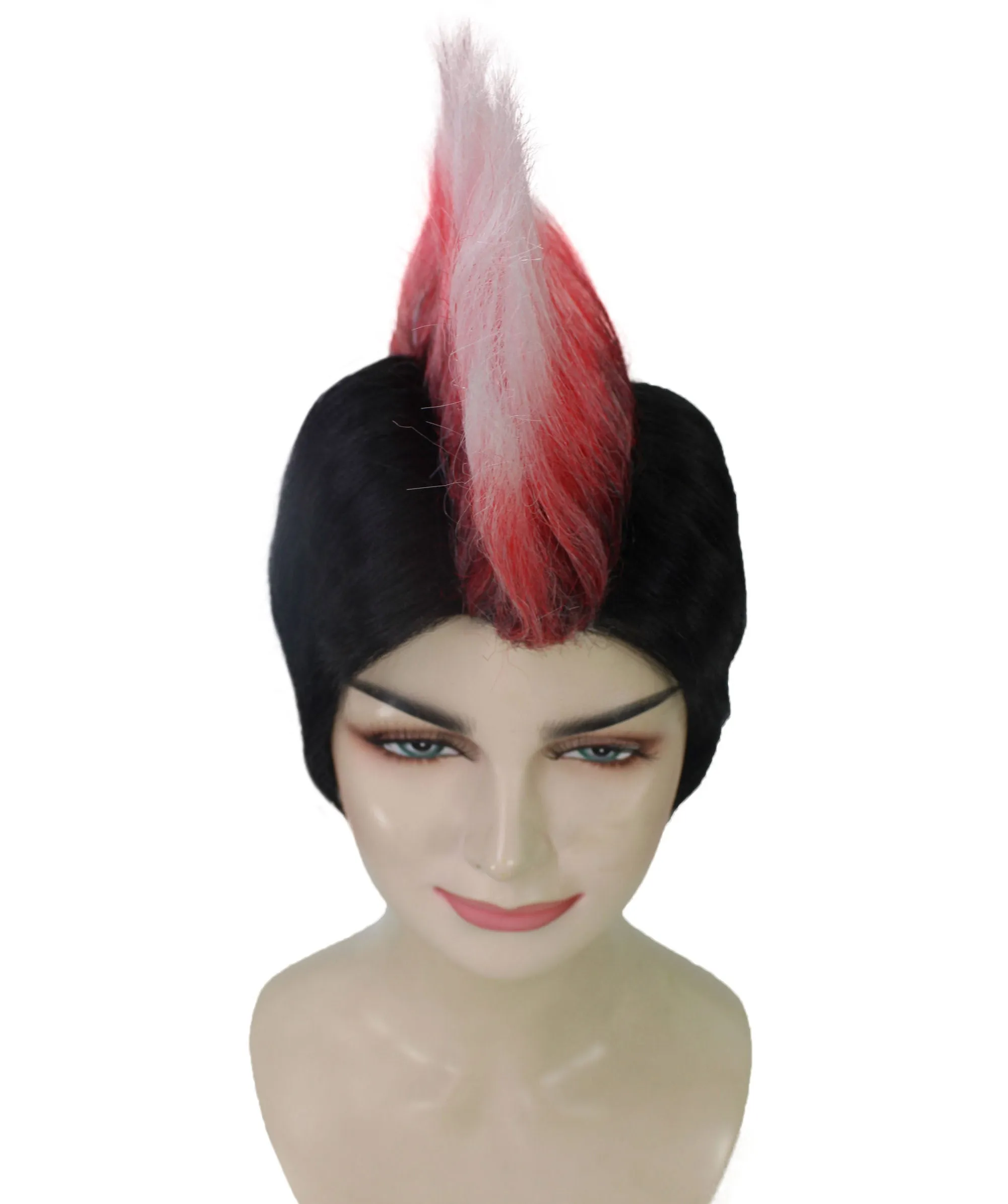 Troll Mohawk | Rock Star Full Pink Mohawk Wig | Premium Halloween Wig
