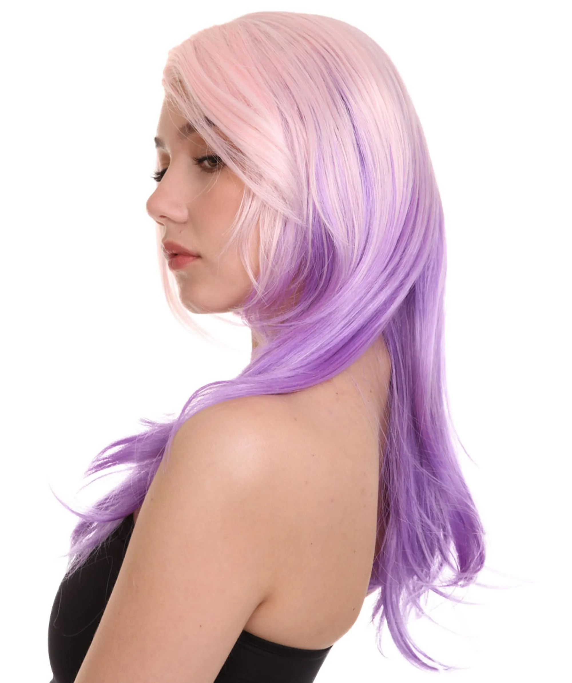 Two Tone Color Womens Wig | Little Pony Halloween Wig | Premium Breathable Capless Cap