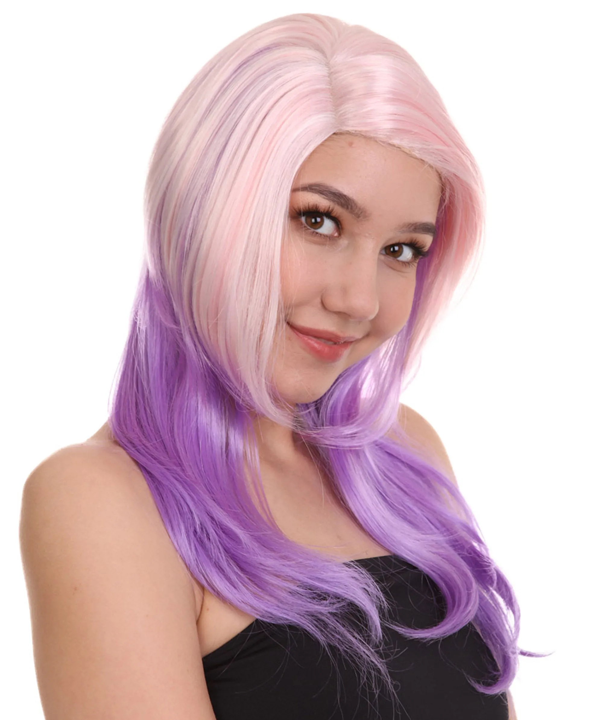 Two Tone Color Womens Wig | Little Pony Halloween Wig | Premium Breathable Capless Cap