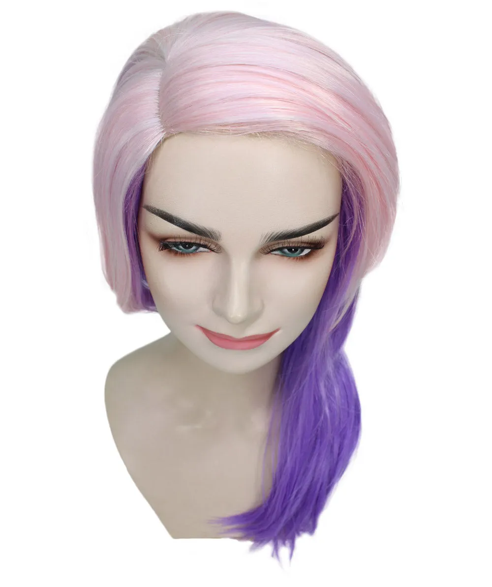 Two Tone Color Womens Wig | Little Pony Halloween Wig | Premium Breathable Capless Cap
