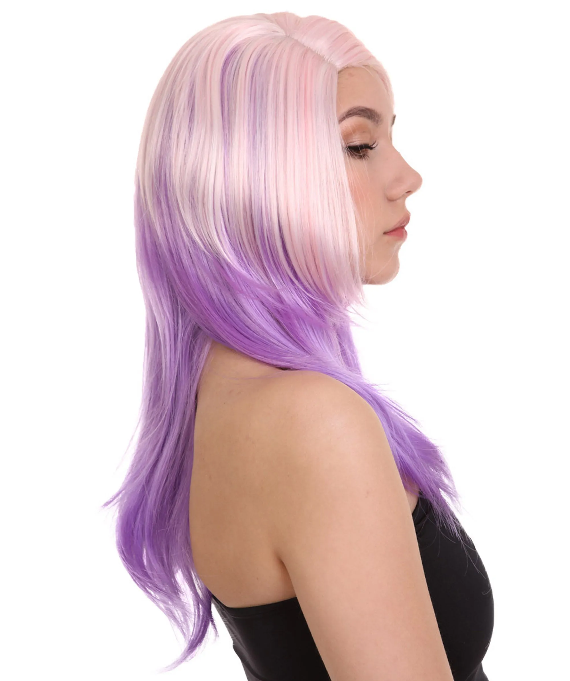 Two Tone Color Womens Wig | Little Pony Halloween Wig | Premium Breathable Capless Cap