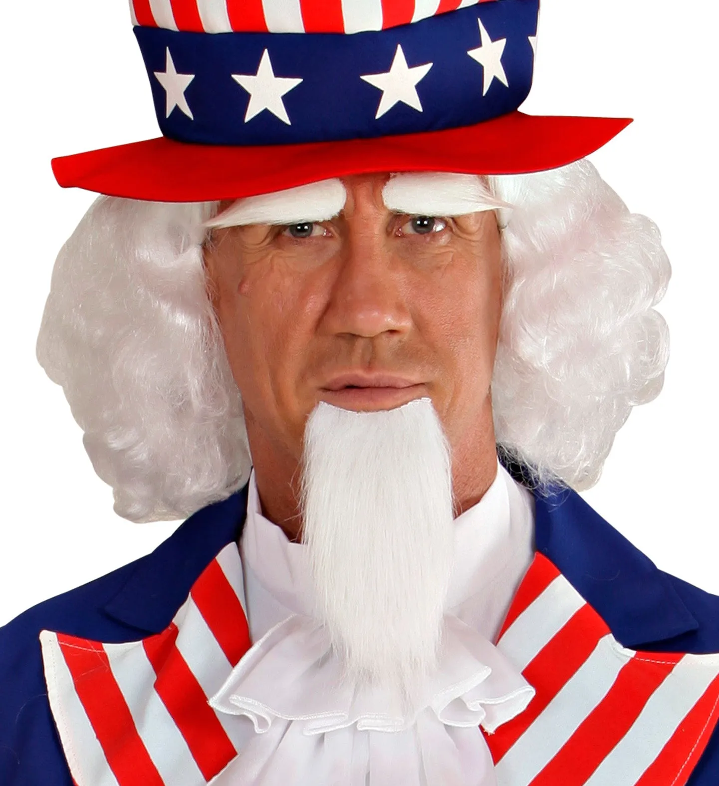 Uncle Sam Wig, Eyebrow and Goatee Set