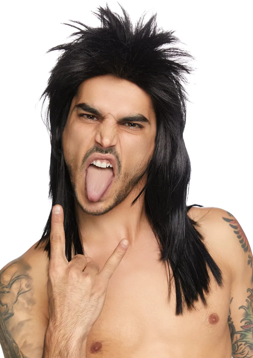 Unisex Rockstar Wig in Black