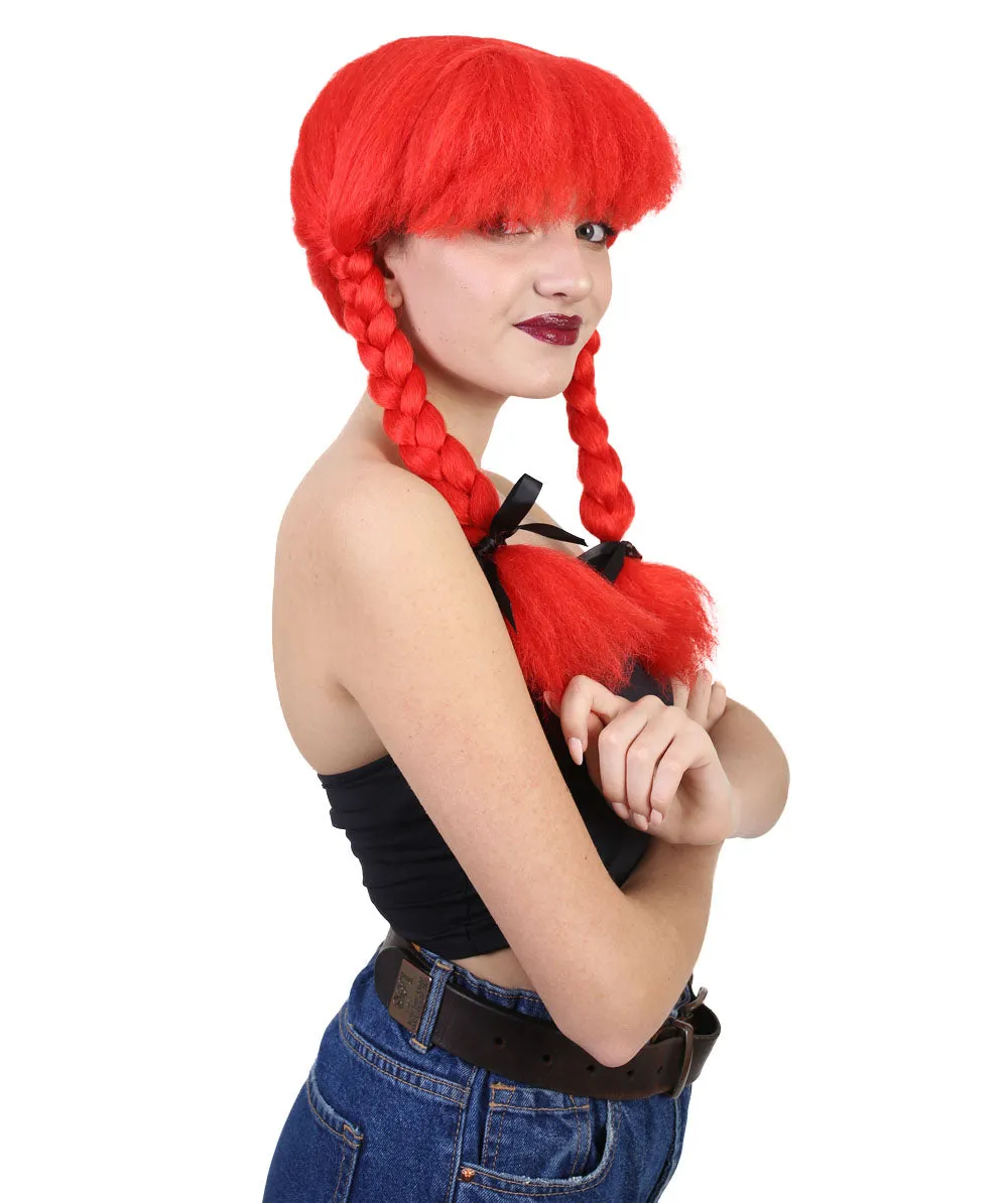 Woman's Farm Girl Wig | Medium Red Wig | Premium Breathable Capless Cap