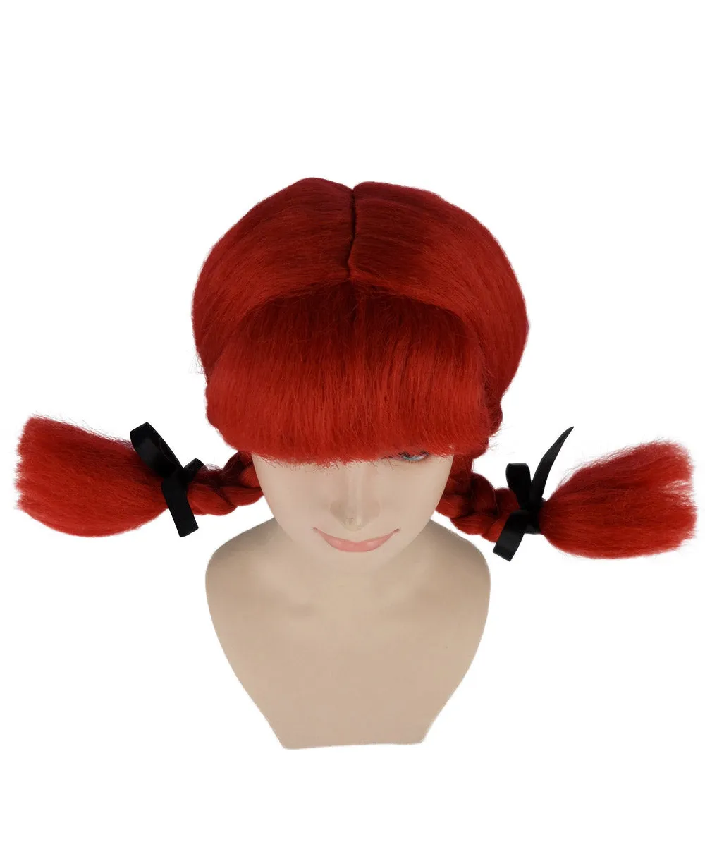 Woman's Farm Girl Wig | Medium Red Wig | Premium Breathable Capless Cap