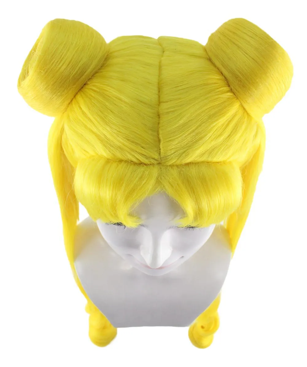Womens Anime Ponytail Bun | Braided Sexy Cosplay Party Halloween Wig | Premium Breathable Capless Cap