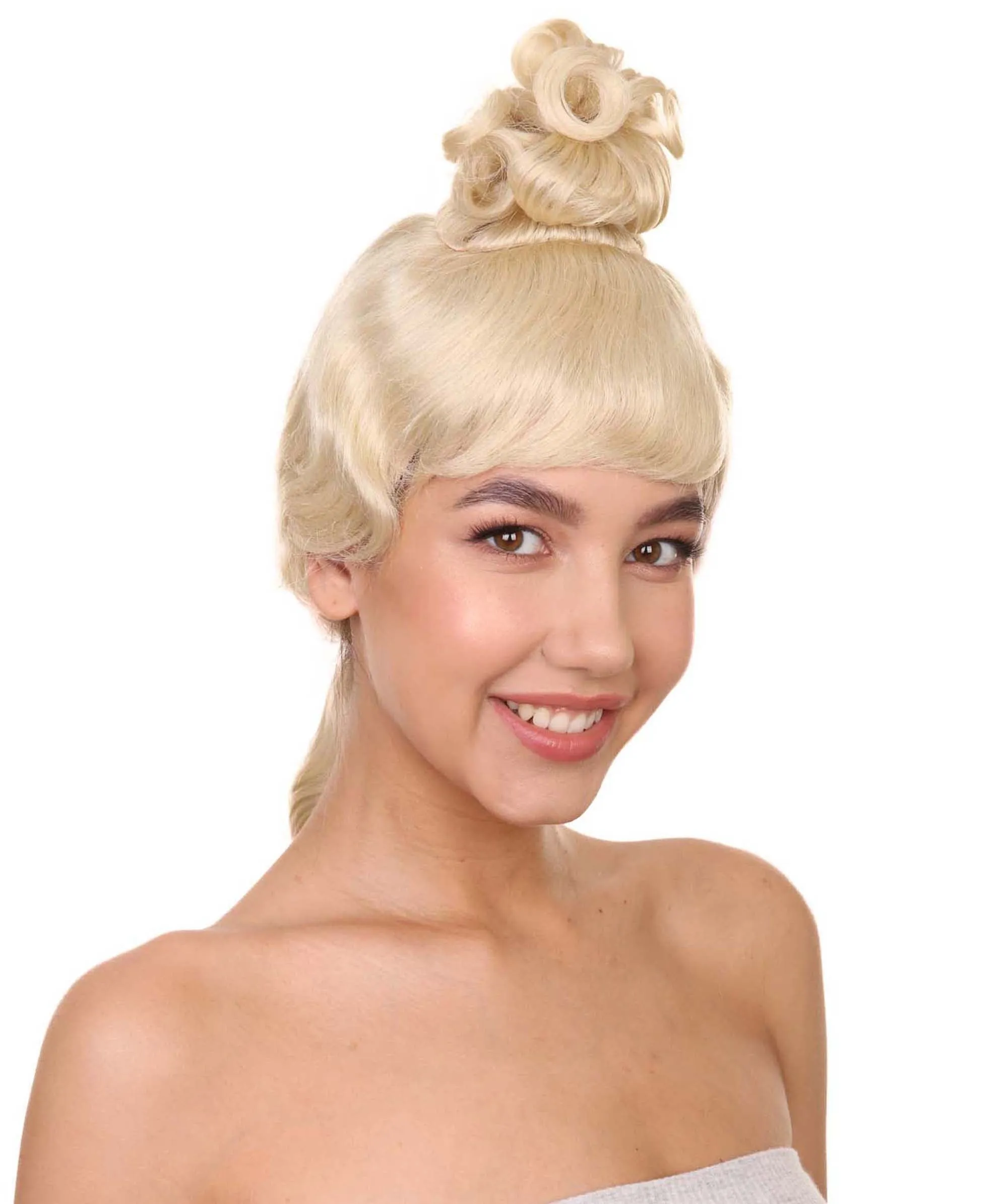 Womens Colonial Ladies 18th Century Wig | Blonde Historical Wigs | Premium Breathable Capless Cap