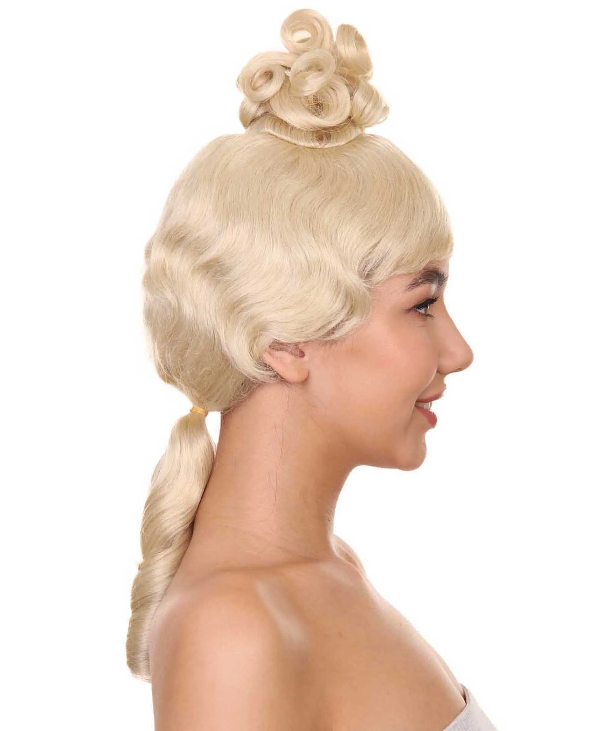 Womens Colonial Ladies 18th Century Wig | Blonde Historical Wigs | Premium Breathable Capless Cap