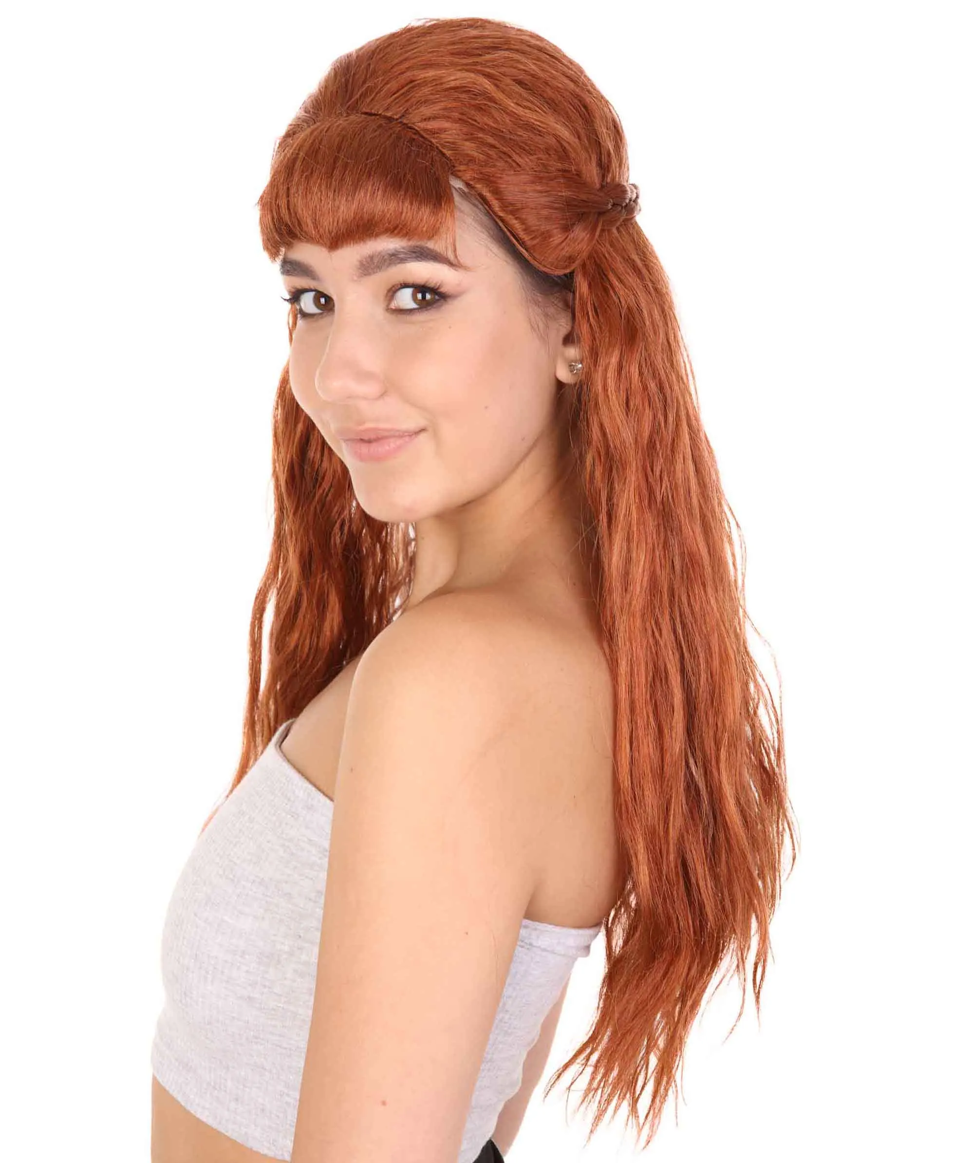 Women's Comic Half-wavy Wig | Peach Wigs | Premium Breathable Capless Cap