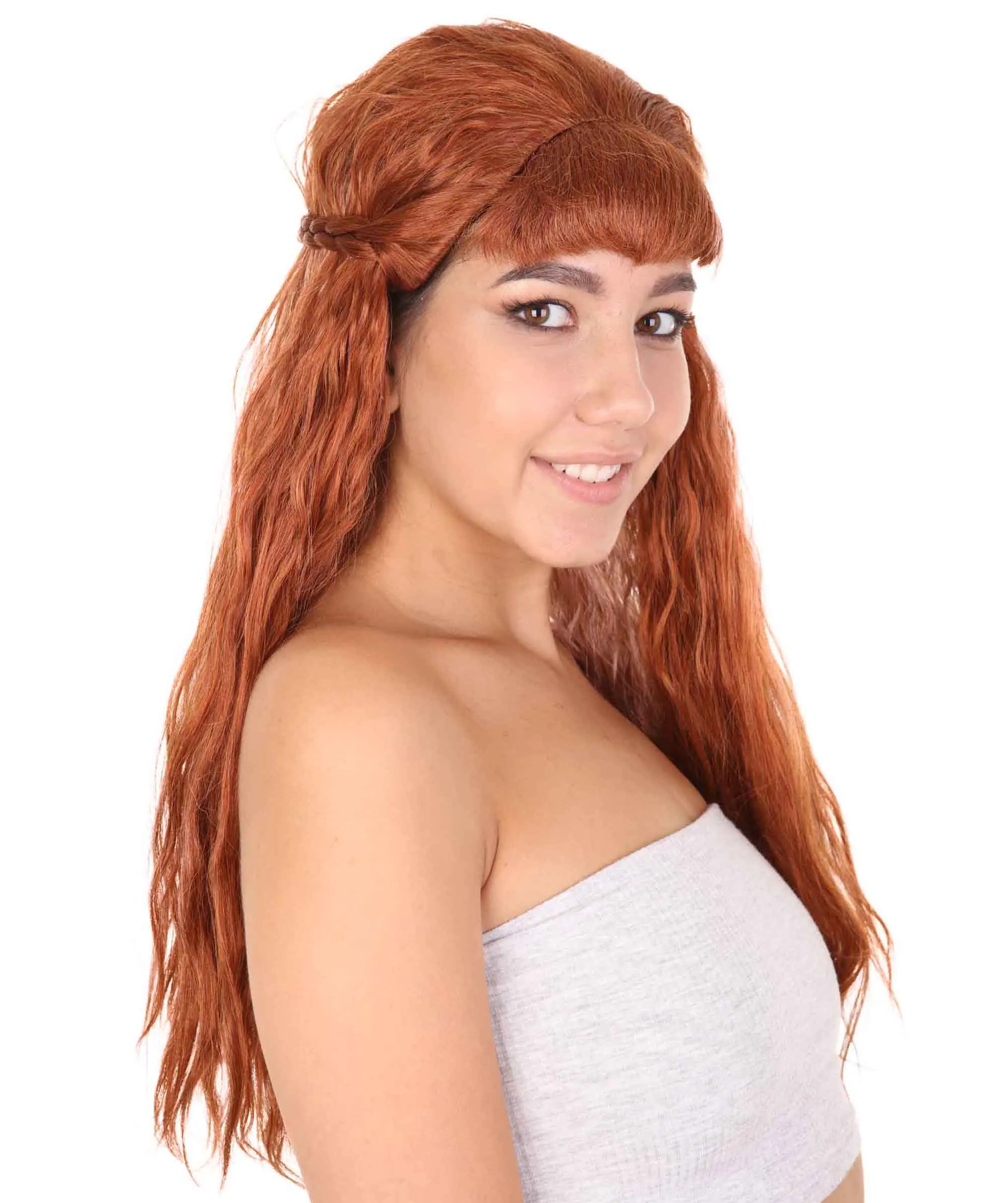 Women's Comic Half-wavy Wig | Peach Wigs | Premium Breathable Capless Cap