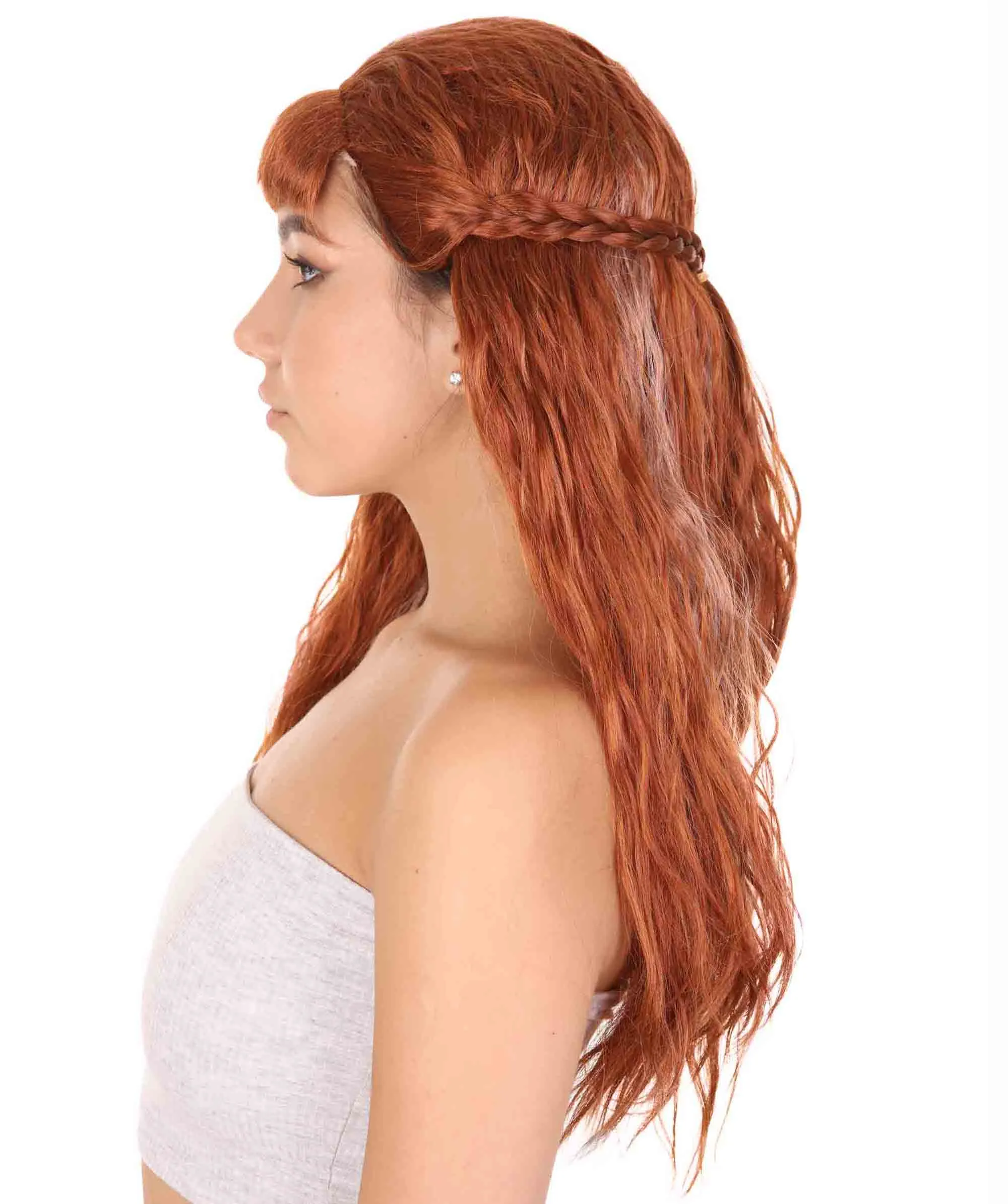 Women's Comic Half-wavy Wig | Peach Wigs | Premium Breathable Capless Cap