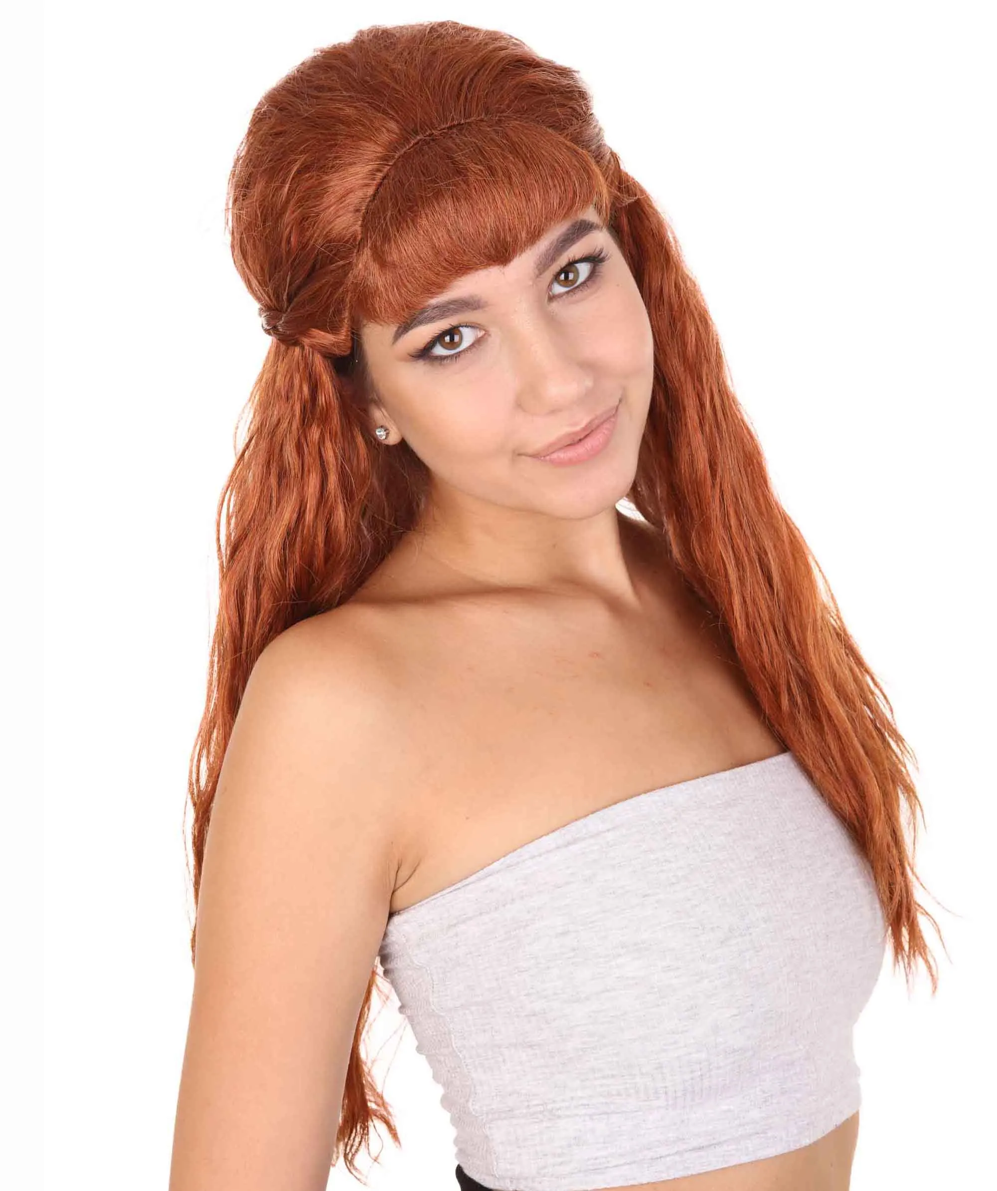 Women's Comic Half-wavy Wig | Peach Wigs | Premium Breathable Capless Cap