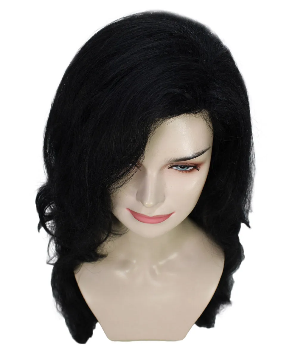 Women's Long Black Straight Side Part Cosplay Wig | Premium Breathable Capless Cap