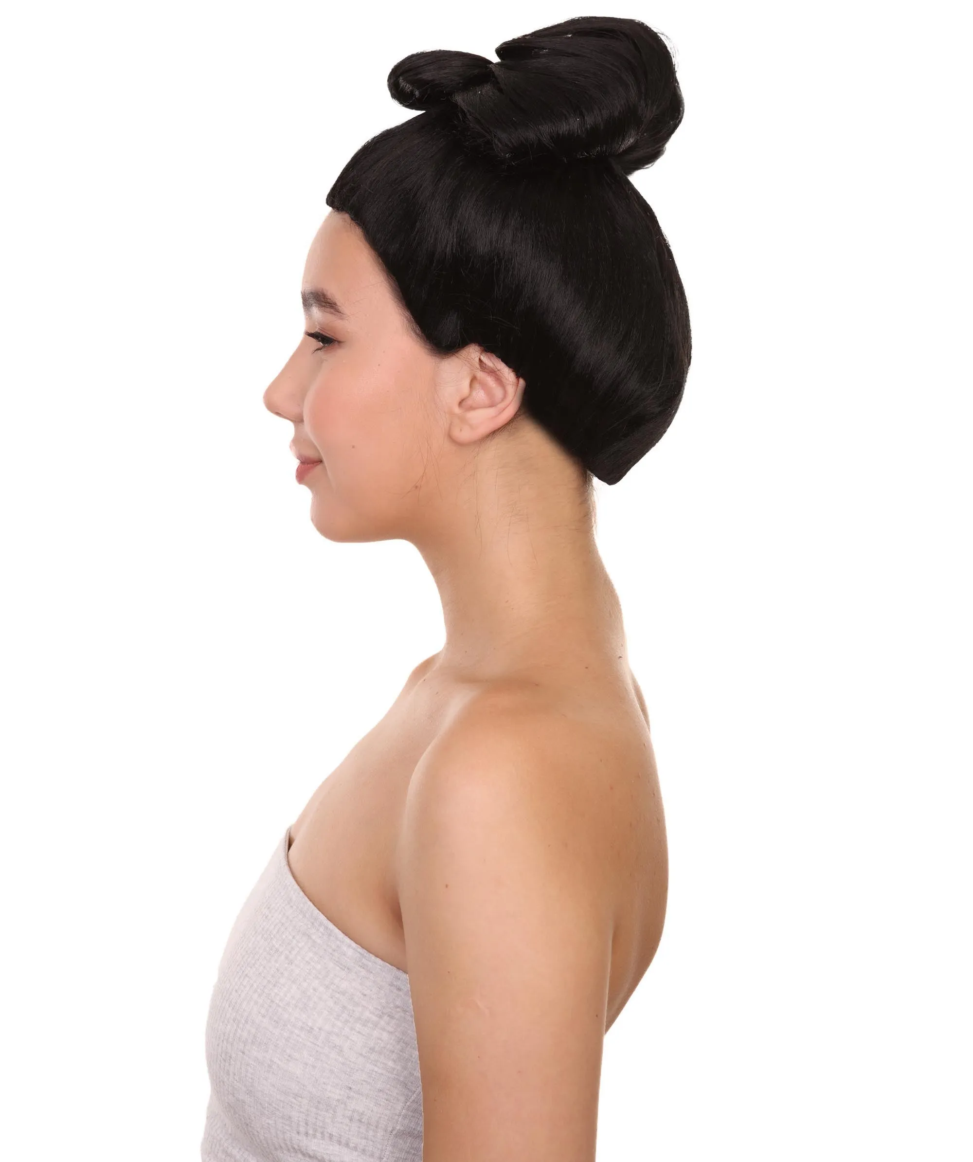 Women's Pinned Up China Girl Wig | Black Cosplay Wig | Premium Breathable Capless Cap