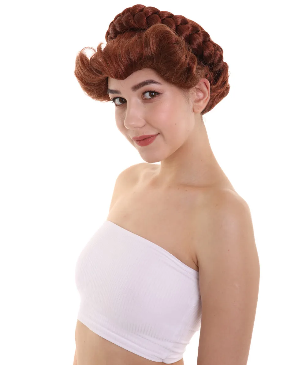 Womens Queen of Scots Brown Wig , Brown TV/Movie Wigs , Premium Breathable Capless Cap