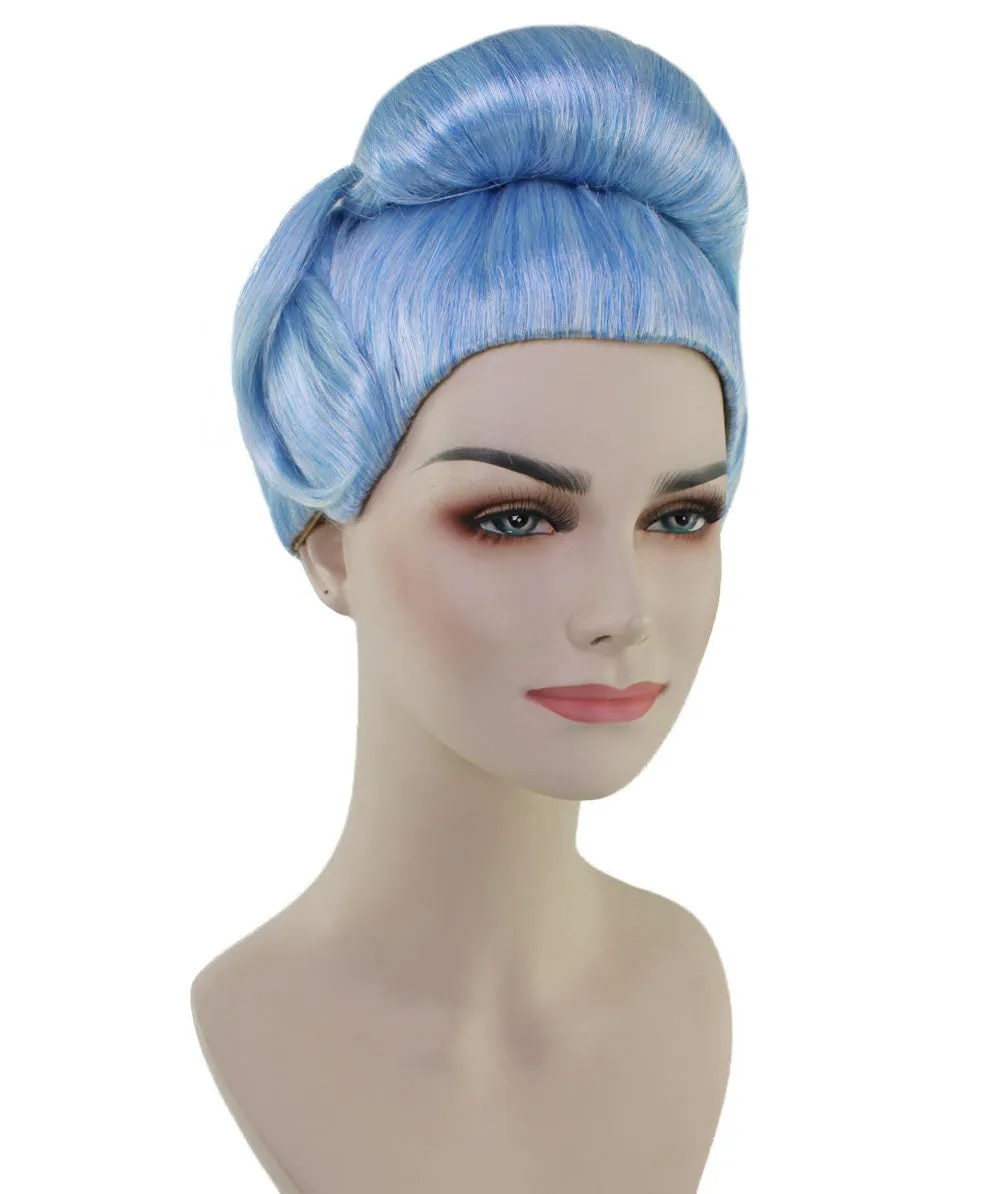 Womens Singer16th Century Aristocracy Wig | Blue Celebrity Wigs | Premium Breathable Capless Cap