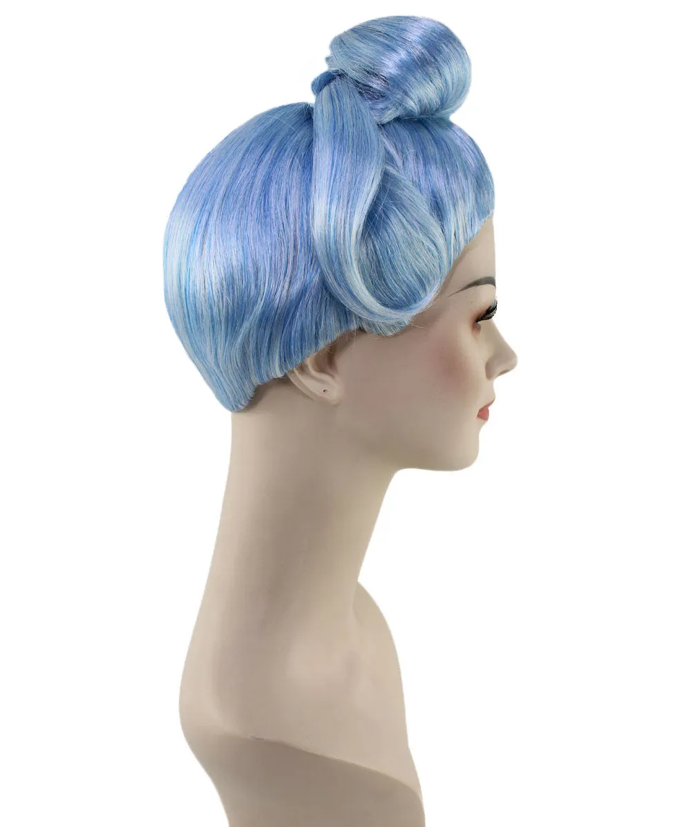 Womens Singer16th Century Aristocracy Wig | Blue Celebrity Wigs | Premium Breathable Capless Cap
