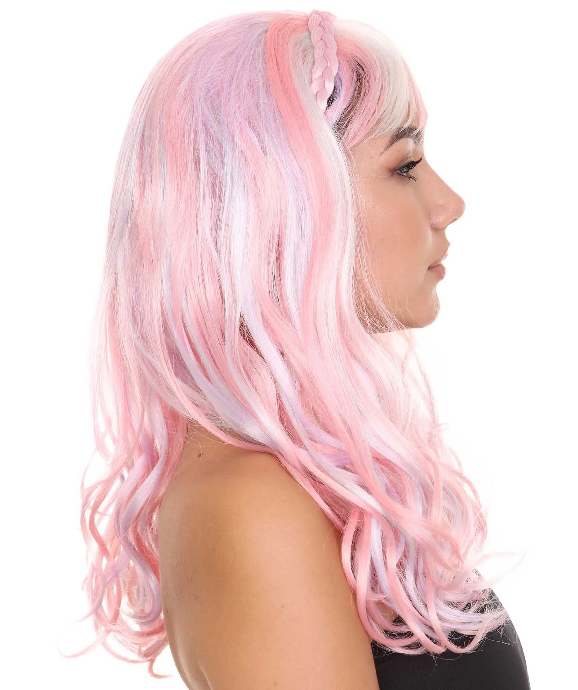 Women's Wig | Pink and Purple Ombre Wig | Premium Breathable Capless Cap