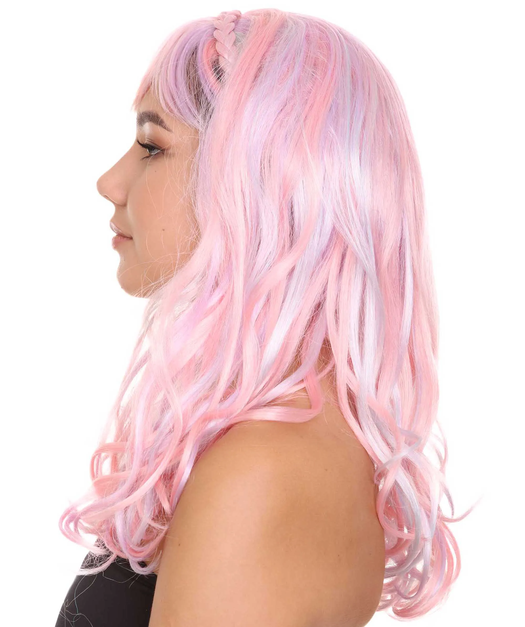 Women's Wig | Pink and Purple Ombre Wig | Premium Breathable Capless Cap