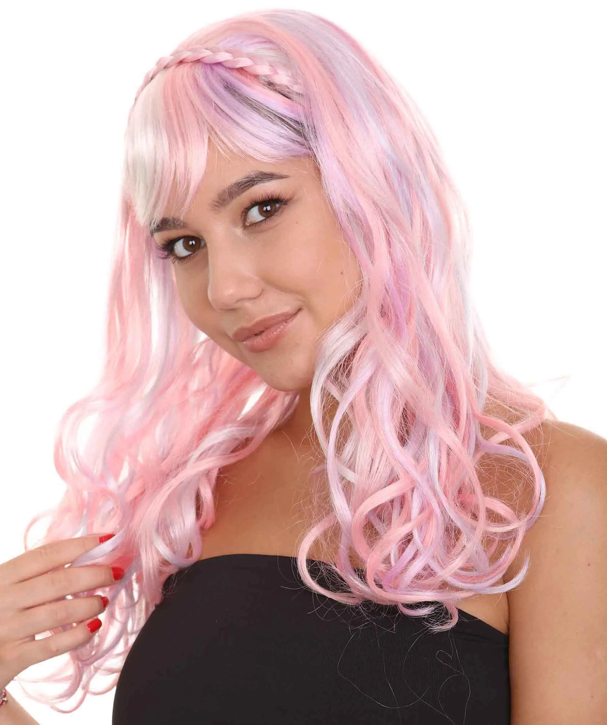 Women's Wig | Pink and Purple Ombre Wig | Premium Breathable Capless Cap